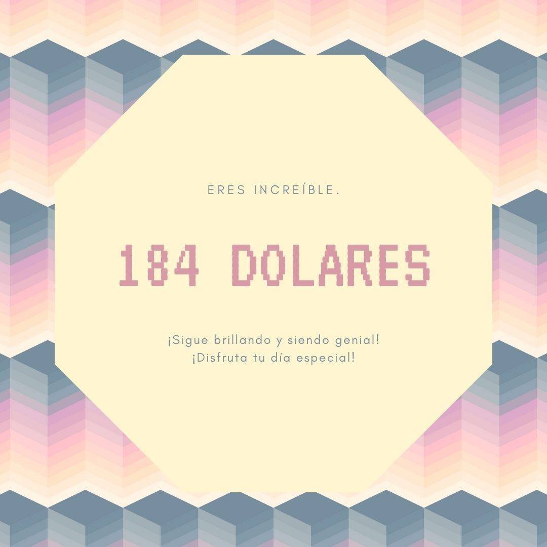 184 dolares